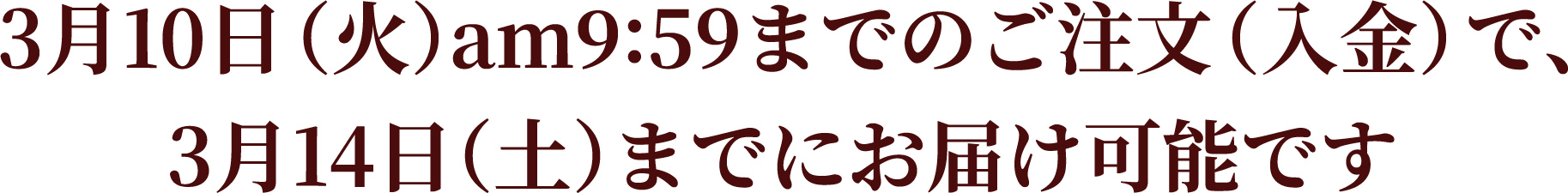 お届け日について