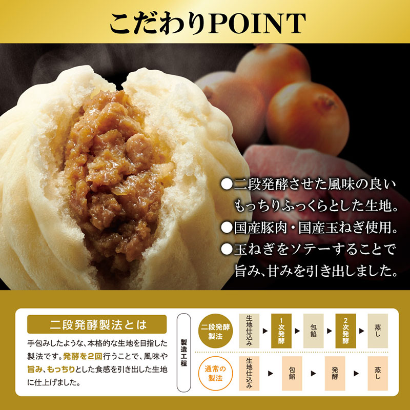 【送料無料】【電子レンジ対応】2コ入ゴールド肉まん ケース販売（10袋入、冷凍）