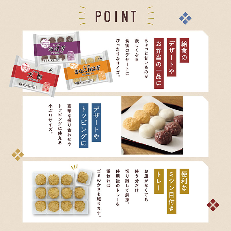 12コ入きなこおはぎ(つぶあん)2袋入(冷凍)