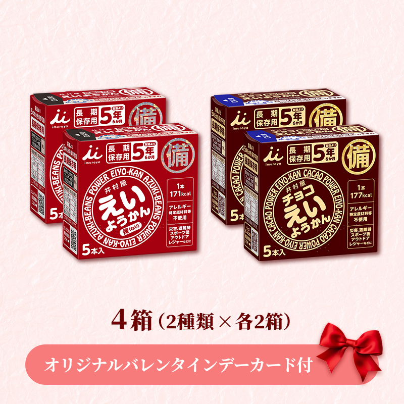 【バレンタインデーカード付】【送料込み】えいようかん2種セット