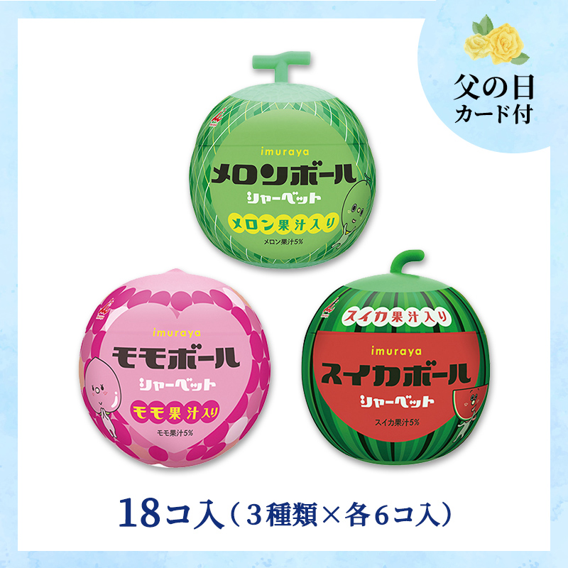 【6/12～15着／父の日カード付】【送料込み】ボールアイスシリーズ 18コセット