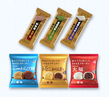 冷凍和菓子＆ゴールドあずきバー画像